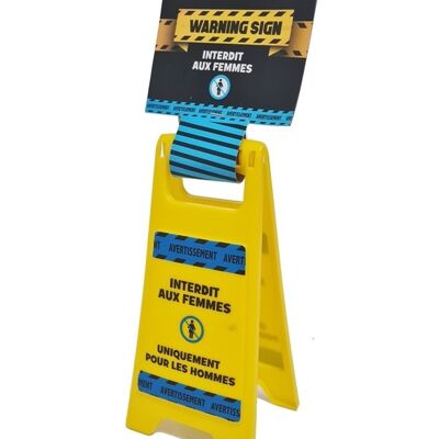 Panneaux d'avertissement amusants jaunes en français