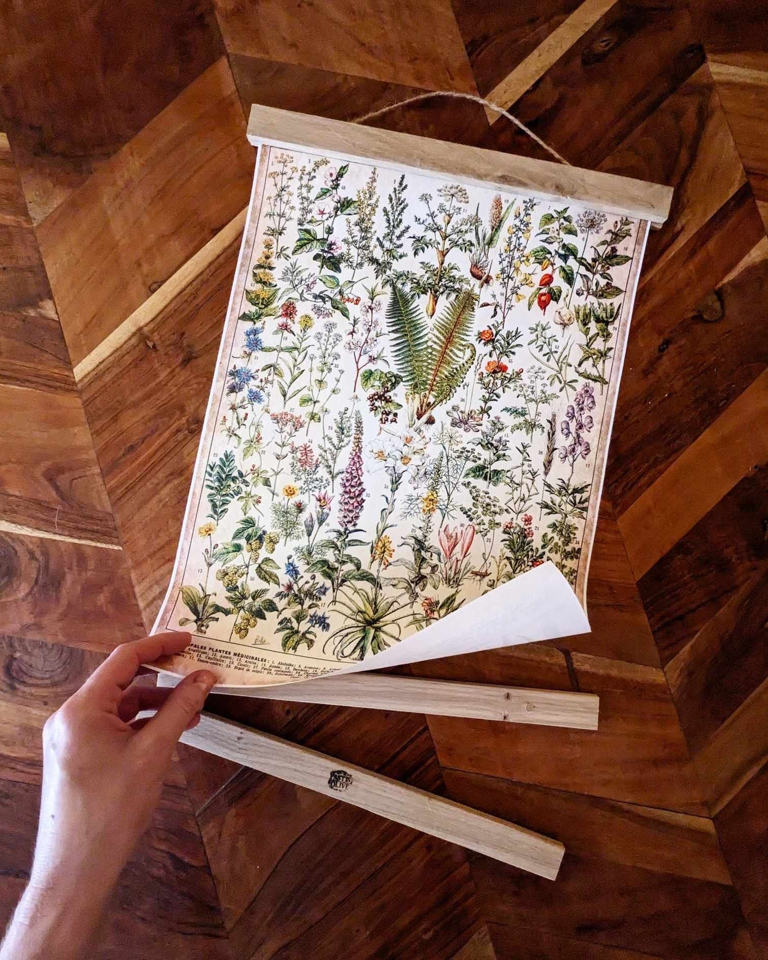 Wooden magnetic poster holder