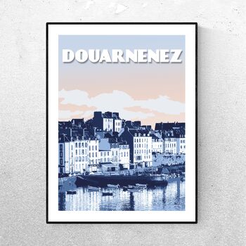 AFFICHE DOUARNENEZ - Bleu