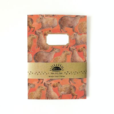 Notizbuch „Chill of Capybaras“ mit Aufdruck, liniert