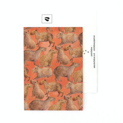 Chill of Capybaras Print Carte postale