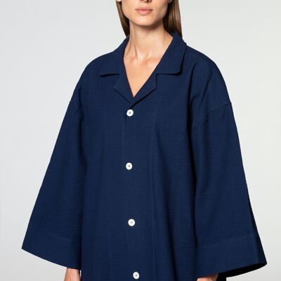 CHEMISE YUKATA - BLEU MARINE