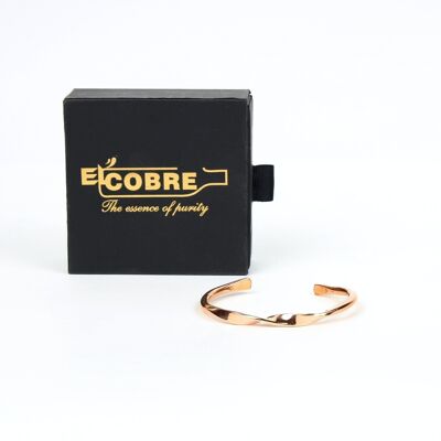 Bracelet léger en cuivre pur avec sac cadeau (design 42)