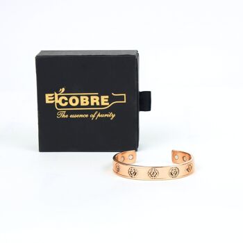 Bracelet magnétique en cuivre pur avec boîte-cadeau (design 43) 1