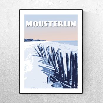 AFFICHE MOUSTERLIN - Bleu