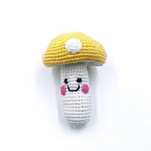 Baby Toy Friendly mushroom rattle yellow