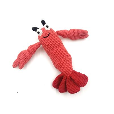 Hochet homard en crochet pour bébé