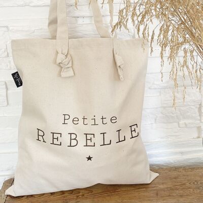 Bolso tote anudado "Little Rebel" crudo