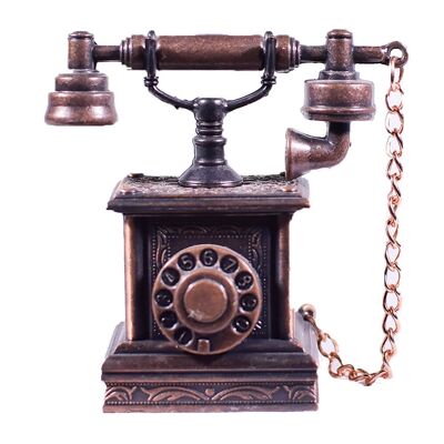 Miniaturmodell eines Telefonspitzers im Vintage-Stil aus Druckguss