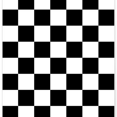 Tablero de ajedrez negro Póster