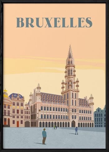 Affiche illustration de la ville de Bruxelles 3