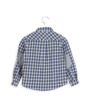 Chemise à carreaux bleu marine garçon 2