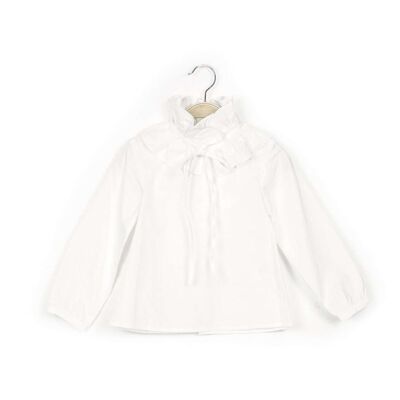 Girl's white blouse with bow