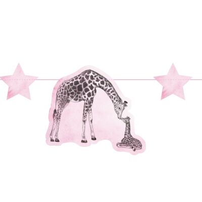 Figura guirnalda bebé animal rosa
