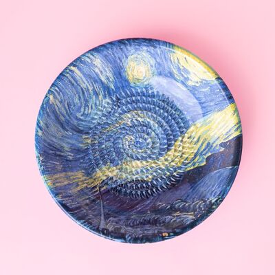 Assiette en céramique pour râper les légumes et les noix. Art. Nuit étoilée MEDIUM / Van Gogh
