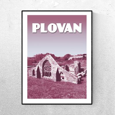 AFFICHE PLOVAN - Les ruines de Languidou - VIOLET