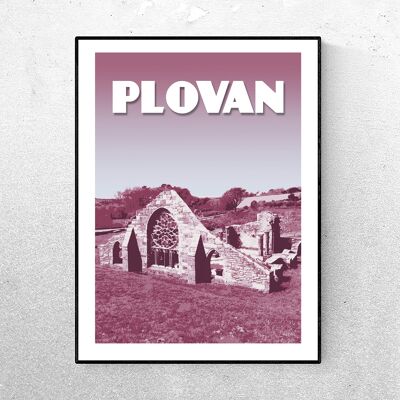 PLOVAN POSTER - The ruins of Languidou - PURPLE