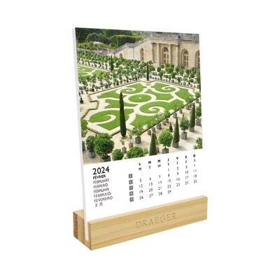 Kalender auf Sockel – Garten – Januar 2024 bis Dezember 2024