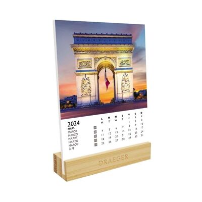 Calendario en Base - París - Enero 2024 a Diciembre 2024