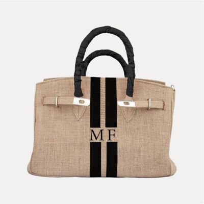 Customized Initials Recycled Jute Summer Bag
