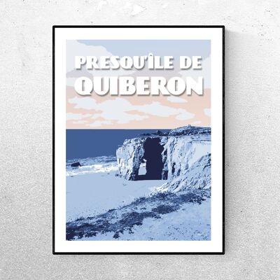 QUIBERON POSTER - Quiberon peninsula - Blue