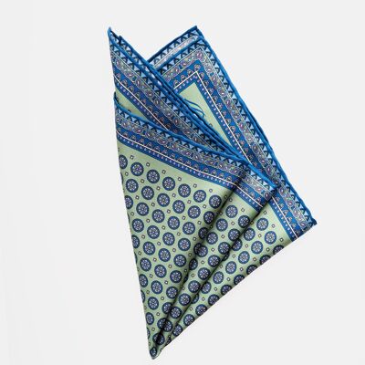 Imola - Large Silk Pocket Square - Pistachio