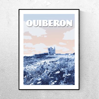 Affiche QUIBERON - Château Turpault - Bleu