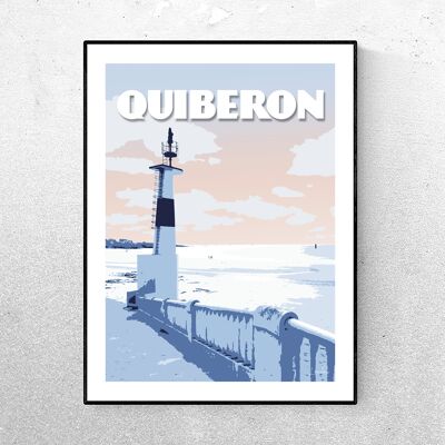 Poster QUIBERON - Spiaggia - Blu