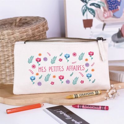 School pencil case "My little things" - Pretty flowers