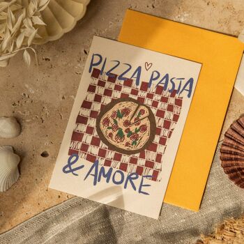CARTE POSTALE PIZZA, PASTA & AMORE 4