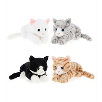 Assortiment 24 peluches Chats 22cm - KEELECO 1