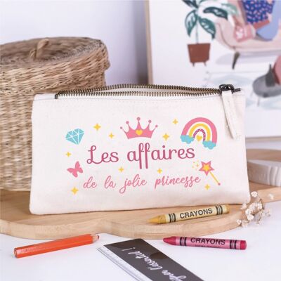 School pencil case "The affairs of" - Pretty princess