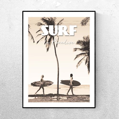AFFICHE SURF In Paradise