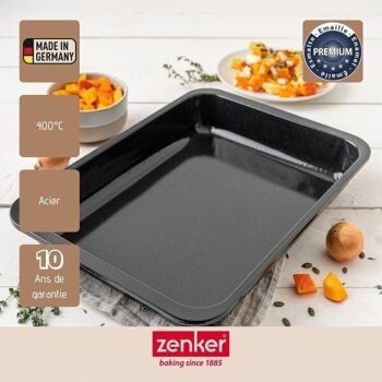 Plat à four XXL rectangle 40 x 29 cm en acier émaillé Zenker Spécial Cooking 5