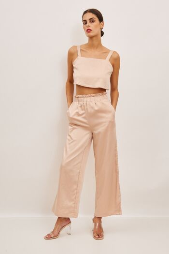 Crop top et pantalon uni - 2683 4