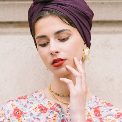 TURBAN - Africaine PRUNE