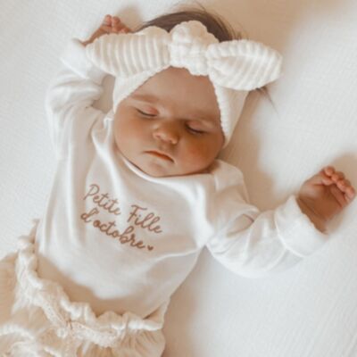 White baby bodysuit "Sweet words"