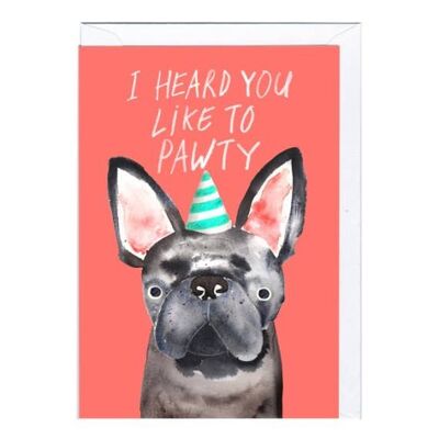 Tarjeta Pawty Frenchie