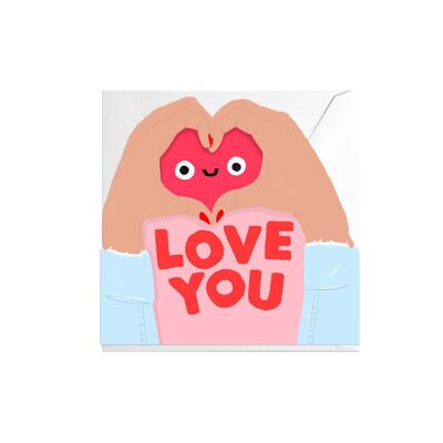 LOVE YOU CUTOUT CUT OUT CARD