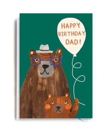 Carte d'anniversaire papa ours 1