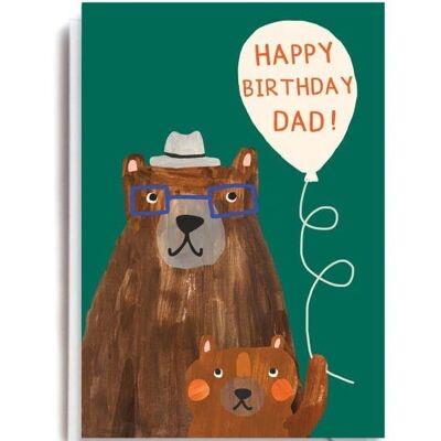 Tarjeta de cumpleaños papá oso