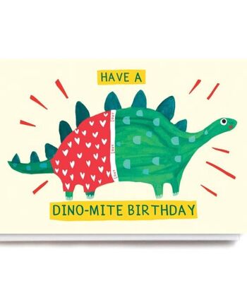 Carte d'anniversaire Dino-mite 1