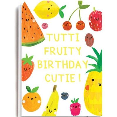 Tarjeta de cumpleaños afrutada de Tutti