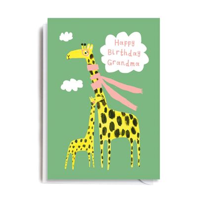 Grußkarte – DO111 Geburtstags-Oma Giraffe