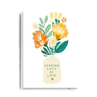 Greeting Card - DO124 SENDING LOVE FLOWERS