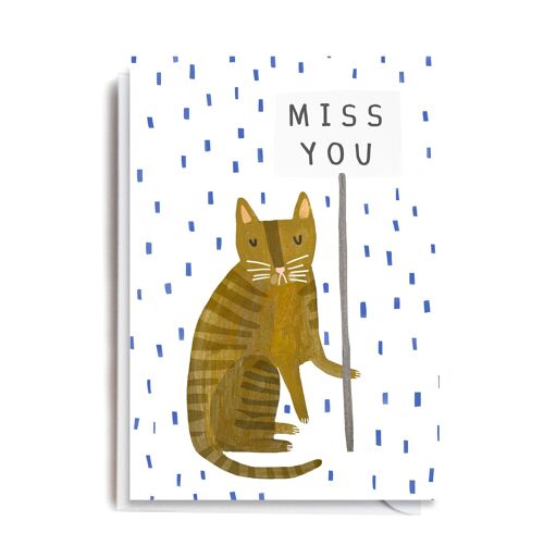 Greeting Card - DO126 MISS YOU CAT