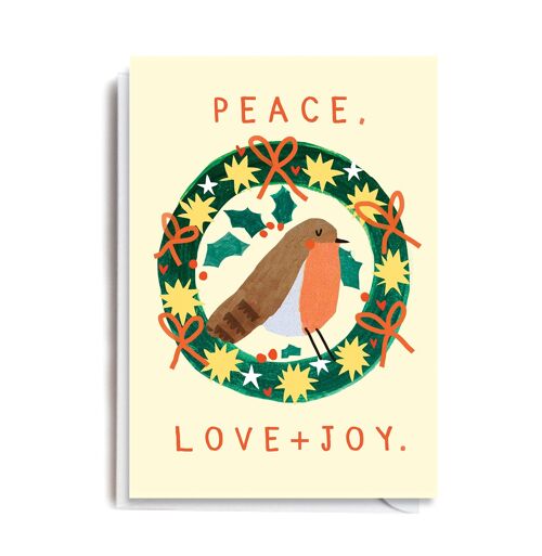 Greeting Card - DO129 PEACE LOVE + JOY