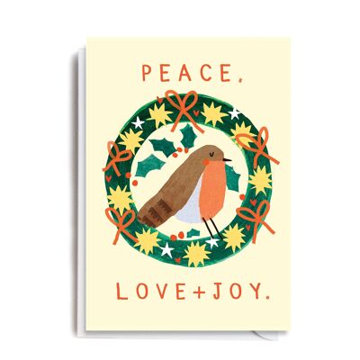 Greeting Card - DO129 PEACE LOVE + JOY