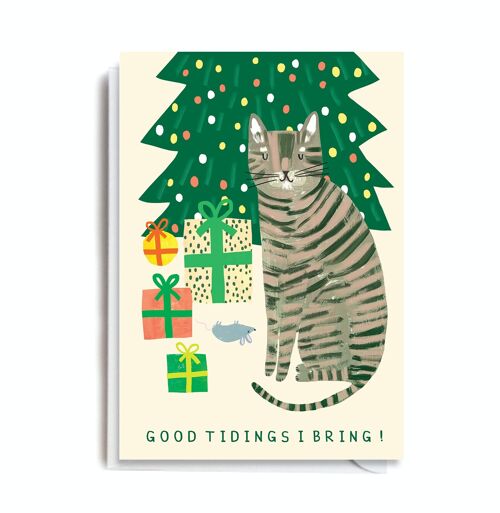 Greeting Card - DO136 GOOD TIDINGS CAT