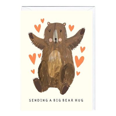 Greeting Card - DO157 SENDING A BEAR HUG